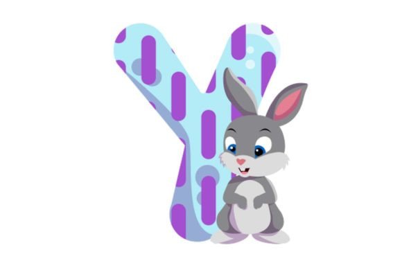 Adorable Animal Icons Alphabet Y Cliparts for Designers