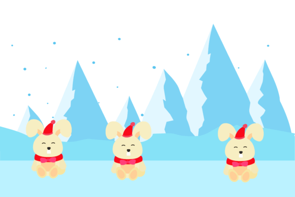 Animal Bear Mini Cute with Winter: A Cozy Design Asset