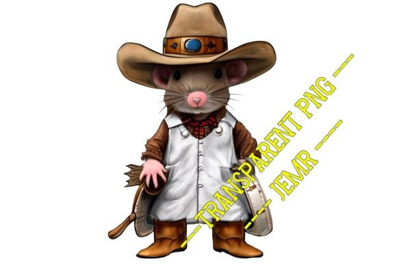 Animal Cowboy PNG #164: A Vibrant Design Asset for Bold Projects