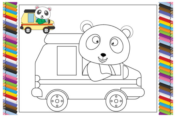 Coloring Panda Animal Cartoon for Kids: A Playful Creative Asset