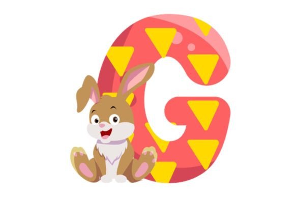 Cute Animal Icons Alphabet G Cliparts for Playful Projects