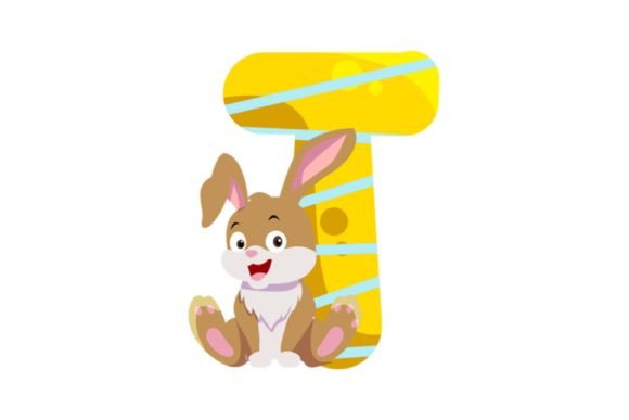 Designing with Delight: Cute Animal Icons Alphabet T Cliparts