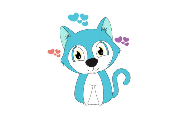 Exploring the Charm of Cute Blue Cat Animal Cartoon