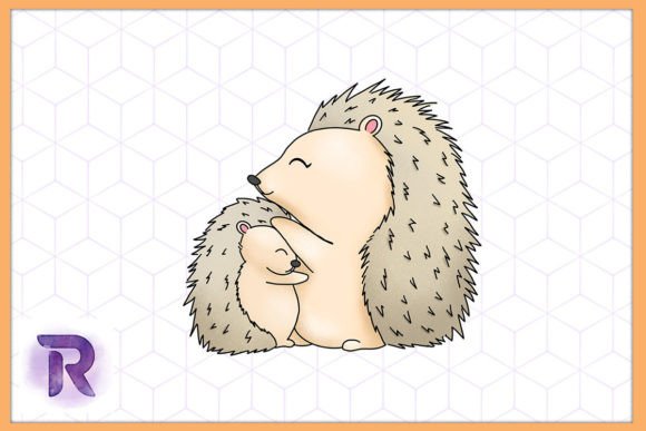 Hedgehog Mama Animal Mother's Day: A Charming Design Asset