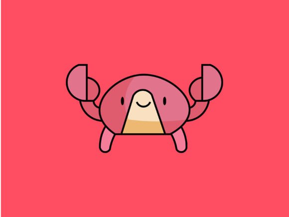 Kawaii Animal Crab Icon: A Playful Asset for Creative Projects