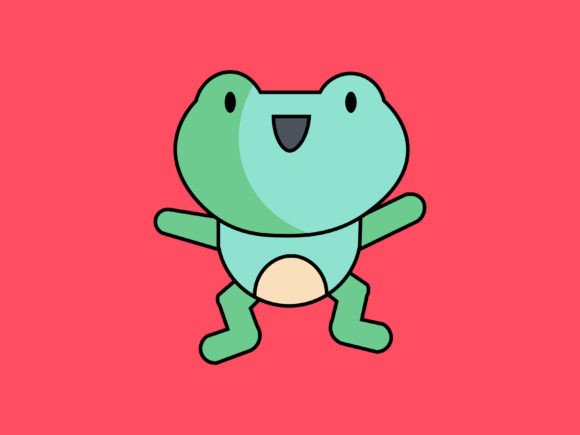 Kawaii Animal Frog Icon: A Fresh Face for Modern Design Projects