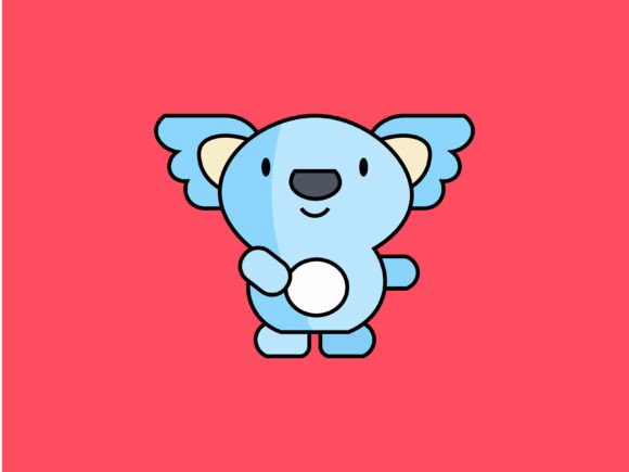 Kawaii Animal Koala Icon: Adorable Design for Every Project